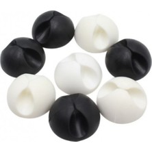 Labinbambu Siyah Beyaz Kablo Sabitleme Klipsi 10'lu