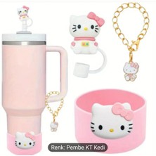 Özbience Sevimli Hello Kitty Temalı Aksesuar ve 1.18L Termos Seti