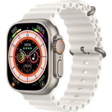 Allians 8 Ultra Akıllı Saat, Türkçe Siri, 2.02 Inç, Beyaz, Gelişmiş Teknoloji