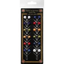 Manolyaşal İslamic Hijab Eşarp & Şal Klipsi 12’li