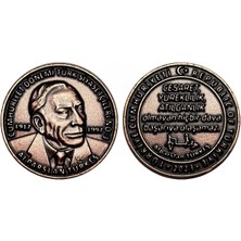 Özbience 2023 Alparslan Türkeş Türk Siyasetçileri Hatıra Bronz Kaplama