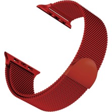 Allians Luxe Metal Twist Kordon, Koyu Kırmızı, Seri 8 41MM ile Uyumlu