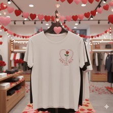Sen ve Ben Baskılı Sevgililer Günü Tasarım Unisex Pamuk T-Shirt