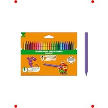 MarkEntegra Elleri Kirletmeyen Pastel Boya Kalemi, 24 Renk