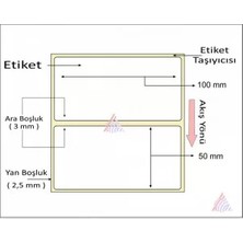 Ofis Turka Termal Barkod Etiketi 50X100 750 Lik