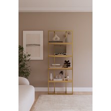 Solto Home OB16-24 Modern Metal Kitaplık – Ofis, Salon ve Mağaza Için Reyon Raf
