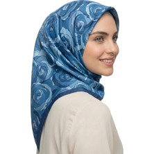 Scarfella Dijital Soft Eşarp Kırışmaz Kaymaz Ütü Istemez Tok Duruşlu Desenli Başörtüsü SRP726