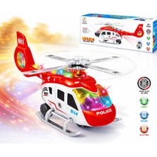 Trust Store Işıklı ve Müzikli Polis Helikopteri 32 cm Çarp Dön Projeksiyonlu Oyuncak Helikopter