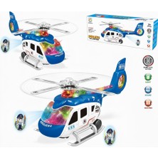 Trust Store Işıklı ve Müzikli Polis Helikopteri 32 cm Çarp Dön Projeksiyonlu Oyuncak Helikopter