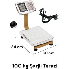 PremiumPort Dijital Elektronik Terazi 100 kg Kapasiteli Şarjlı ve Hassas Ölçüm