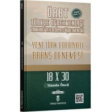 Türkçe Öabtdeyiz Öabt Türkçe-Türk Dili Edebiyatı Yeni Türk Edebiyatı 18X30 Deneme Çözümlü