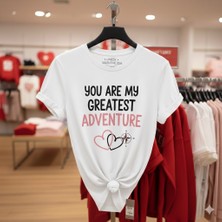 "sen Benim En Büyük Maceramsın" Baskılı Sevgililer Günü T-Shirt