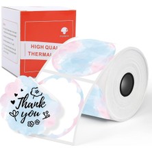 PremiumPort 50X50MM Yuvarlak Degrade Etiket Seti, 140 Adet, M110, M108, M220, M221 Için