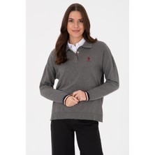 U.s. Polo Assn. Kadın Gri Melanj Kazak /triko 50314707-VR086