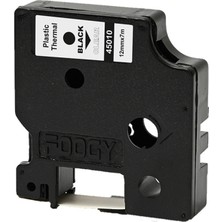 PremiumPort Şeffaf 12 mm x 7 M Thermal Plastik Şerit, Dymo D1 Muadili, Etiket Yazıcı