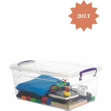 Bert Erzak Saklama Kabı 20,0 L - Şeffaf, Yatay