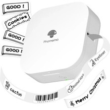 PremiumPort Mini Kablosuz Termal Etiket Yazıcı - Taşınabilir ve Bluetooth ile Kullanım