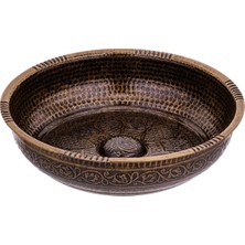 Özbience Ağır Metal Hamam Tası, Antik Tarz, Dayanıklı ve Şık Tasarım