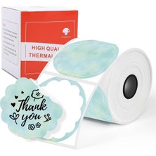 PremiumPort 50X50MM Yeşil Degrade Yuvarlak Etiket 140 Adet, Çok Amaçlı Kullanım