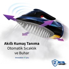 Philips Elite Optimaltemp Akıllı Kumaşa Göre Isı Ayarlayan Azur Elite 260G Şok Buhar 55G/DK Sürekli Buhar 3000W Güçlü Performans Steamglide Plus Taban Ütü