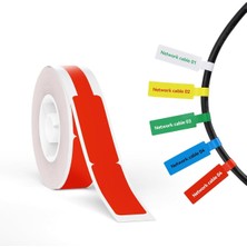 PremiumPort Kırmızı Kablo Etiketi 12,5X74MM + 35MM, 65 Adet, D30/Q30 Uyumlu