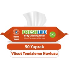 10 Adet Freshlife Vücut Temizleme Havlusu 50 Li