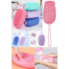 Özbience Yumuşak Masaj Lif Sünger Fırça, Katı Sabunluklu Silikon Vücut Temizleme