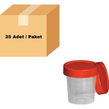 Labbakkal İdrar Beheri 100 ml 25 Adet – Pnömatik Sızdırmaz Kapaklı Non Steril Numune Kabı
