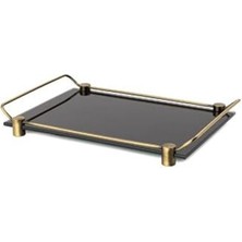Özbience Banyo Tezgah Üstü Cam Tepsi, Antik Renk, 36 Cm, Şık ve Kullanışlı
