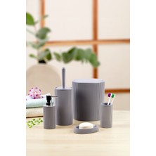 Özbience Modern 5'li Banyo Seti: Sabunluk, Diş Fırçalık, Çöp Kovası, Klozet Fırçası
