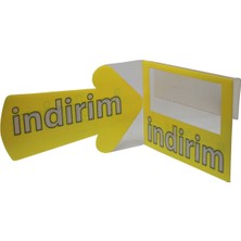 PremiumPort 10'lu Sarı Pvc Ok Raf Önü Ikaz Kulakçığı Seti