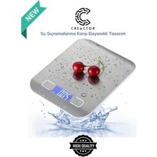PremiumPort Dijital Mutfak Terazisi, 5 Kg, 1 gr Hassas Paslanmaz Çelik, 2 Pil Hediye