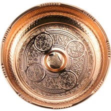 Özbience El Işlemeli Bakır Hamam Tası 21 Cm, Şık ve Dayanıklı Tasarım