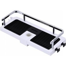 Marsilyan Banyo Direğine Asılabilir Köşelik Şampuanlık Sabunluk Çift Askılı Düzenleyici Raf Paslanmaz