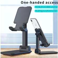 Allians 2 Kademeli Uzunluk Ayarlı Siyah Tablet ve Telefon Tutucu Stand