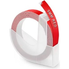 PremiumPort Kırmızı 3m 3D Kabartma Yapışkanlı Şerit Etiket, Yüksek Kalite, Kolay Kullanım