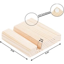 Allians Ahşap Masa Üstü Telefon Tutucu, Tüm Modellerle Uyumlu, Akrobat Gri