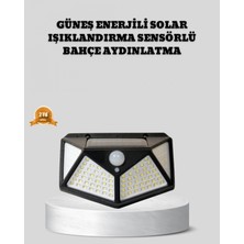 Marsilyan Güneş Enerjili Aydınlatma 100 Led Sensörlü Solar Dış Mekan Lamba