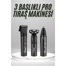 Marsilyan Dijital Göstergeli 3 Başlıklı Tıraş Makinesi Islak Kuru Lazer Öncesi Günlük