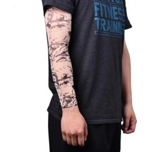 Marsilyan Giyilebilir Kol Dövmesi Çorap Dövme 3d Baskılı Kol Bacak Dövme 2 Adet Model 25