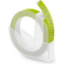 PremiumPort 3D Kabartma Yapışkanlı Şerit Etiket 9mm x 3m Olive Green