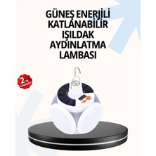 Marsilyan Katlanabilir 5 Kanatlı Solar Led Bahçe Ve Kamp Lambası