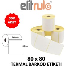 PremiumPort Termal Barkod Etiketi 80X80, 500 Adet, Hızlı ve Güvenilir Yazdırma