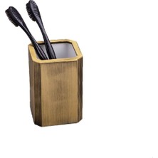Özbience Şık Antik Renk Diş Fırçalığı 102X70X70 Mm, Banyo Aksesuarı