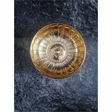 Özbience Nostaljik Osmanlı Demir Hamam Tası, Altın Sarı, 20 cm