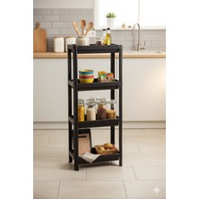 Özbience Çok Amaçlı 4 Katlı Lüks Pratik Raf Ünitesi, Banyo, Mutfak, Balkon Için