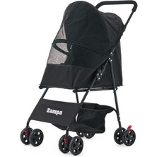 Zampa Aero Kedi & Köpek Arabası Siyah 42×69×96 cm | Ultra Hafif ve Güvenli Taşıma Çözümü