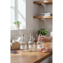 Özbience 1000ML Çok Renkli Deterjan Şişesi, Siyah-Beyaz-Renkli Mantar Kapak