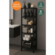 Özbience 6 Katlı Çok Amaçlı Düzenleyici Raf, Siyah, Çok Yönlü Organizatör