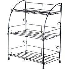 Özbience Çok Katlı Siyah Tel Stand, Şık ve Kullanışlı Tasarım